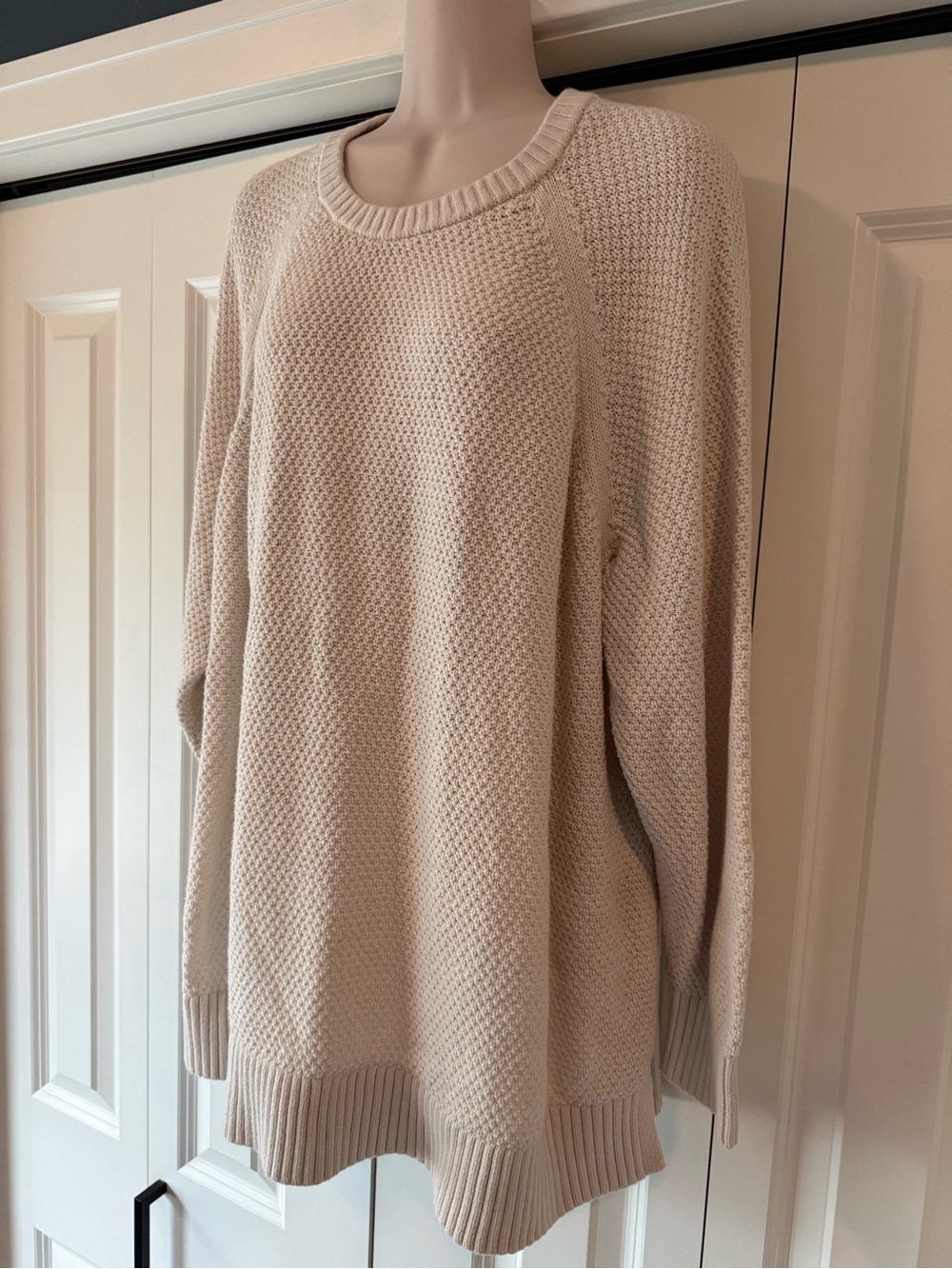 Old Navy cream ivory textured knit sweater 2X